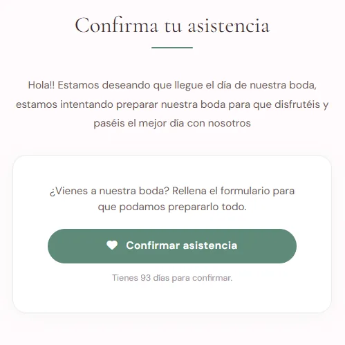 Confirmación de asistencia