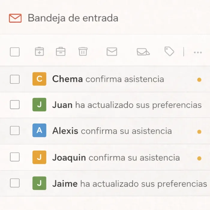 Notificaciones por email